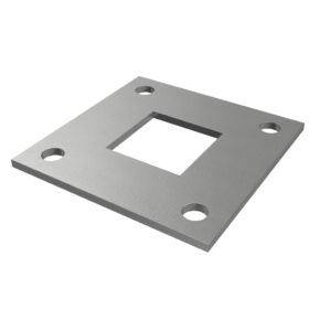 Plaque d'ancrage 100 x 100 x 4 mm | avec 4 trous Ø11 mm | V2A | brut