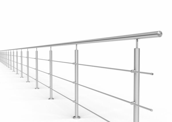 Poteau de garde-corps en acier inoxydable Ø42,4 x 970 mm | Tige 3 pièces Ø10 mm | avec joint | V2A | sol – Image 6
