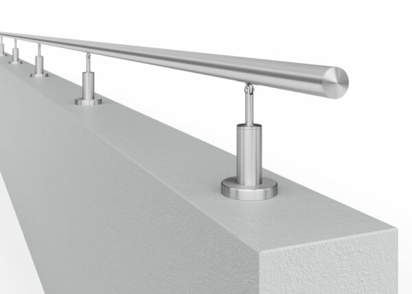 Poteau de garde-corps en acier inoxydable Ø42,4 mm | Hauteur de 120 à 200 mm | avec joint | V2A | sol – Image 6