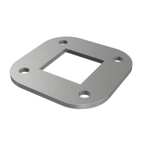 Plaque d'ancrage 88 x 88 x 4 mm | avec 4 trous Ø10 mm | V2A | brut