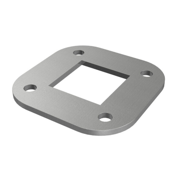 Plaque d'ancrage 88 x 88 x 4 mm | avec 4 trous Ø10 mm | V2A | brut