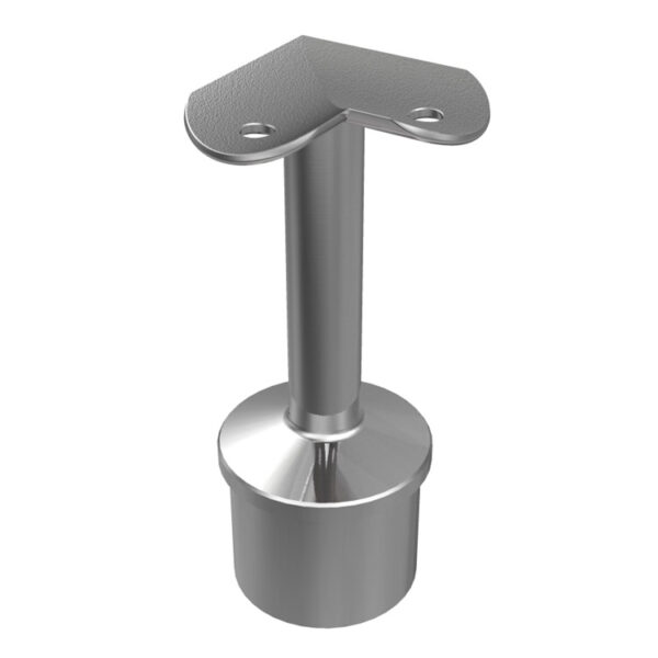 Poteau d'angle Ø42,4 x 1170 mm | Gauche | avec 4 pinces à verre | V2A | sol – Image 2