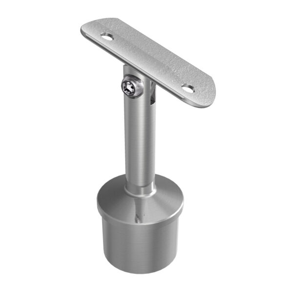 Poteau de garde-corps Ø42,4 x 1170 mm | Gauche | avec 2 pinces à verre | avec joint | V2A | sol – Image 2