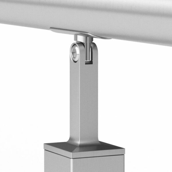 Poteau de garde-corps en acier inoxydable 40 x 40 x 970 mm | 4 pièces tige Ø16 mm | avec joint | V2A | sol – Image 2
