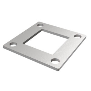 Plaque d'ancrage 90 x 90 x 4 mm | avec 4 trous Ø11 mm | V2A | brut