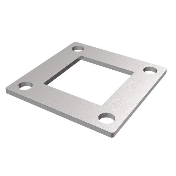 Plaque d'ancrage 90 x 90 x 4 mm | avec 4 trous Ø11 mm | V2A | brut