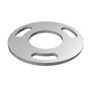 Bride de sol Ø94/Ø42,4 mm | avec 3 trous allongés Ø11 mm | V2A | brut