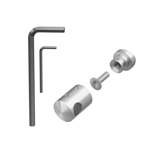 Poteau de garde-corps en acier inoxydable Ø42,4 x 970 mm | 5 pièces tige Ø12 mm | avec joint | V2A | brillant – Image 8