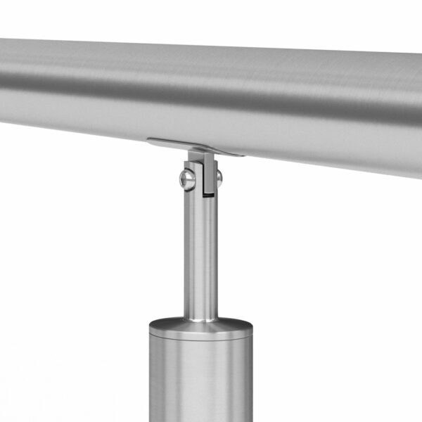 Poteau de garde-corps en acier inoxydable Ø42,4 mm | Hauteur de 120 à 200 mm | avec joint | V2A | sol – Image 2