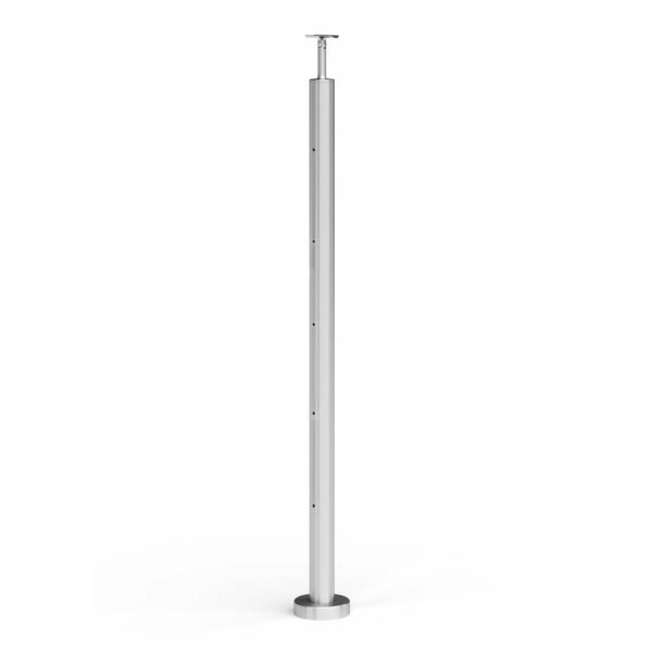 Poteau de garde-corps en acier inoxydable Ø42,4 x 970 mm | 5 pièces tige Ø12 mm | avec joint | V2A | brillant – Image 9