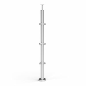 Poteaux d'angle en acier inoxydable | 6 pièces tige Ø12 mm | V2A | sol