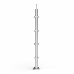 Poteaux d'angle en acier inoxydable | 8 pièces tige Ø12 mm | V2A | sol