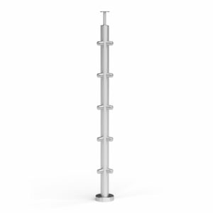 Poteaux d'angle en acier inoxydable | 10 pièces tige Ø12 mm | V2A | sol