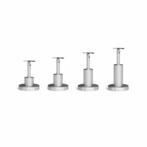 Poteau de garde-corps Ø42,4 mm | 1 pièce canne Ø12 m | Réglable en hauteur | avec joint | V2A | sol