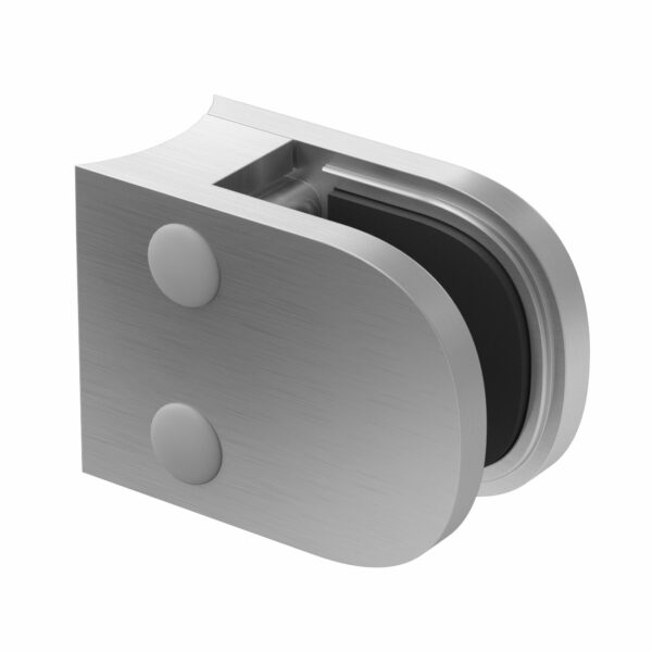 Poteau d'angle Ø42,4 x 1170 mm | Gauche | avec 4 pinces à verre | V2A | sol – Image 3