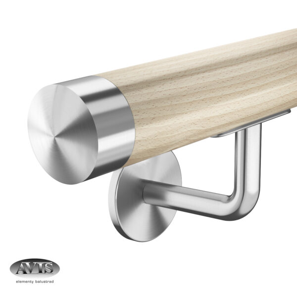 Support de main courante | pour tube Ø42,4 mm | montage mural invisible | V2A | sol – Image 6