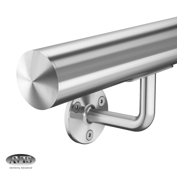 Support de main courante | pour tube Ø42,4 mm | Fixation murale à 3 points | V4A | sol – Image 4