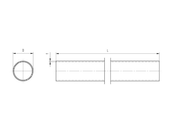 Tube en acier inoxydable Ø 48,3 x 2,0 x 2 000 mm | V2A | rectifié – Image 2