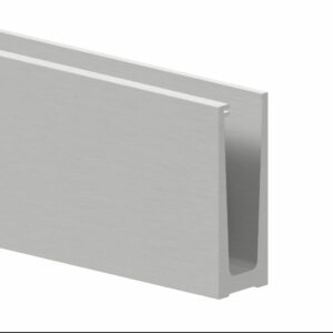 Profilé de montage pour verre de 12 à 21,52 mm, longueur 2,5 m, 1,0 kN, aluminium, ELOX