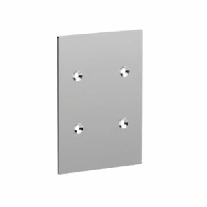 Cache en aluminium, effet inox