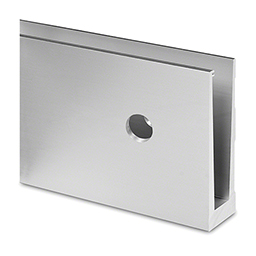 Profilé pour montage latéral Easy Glass SLIM pour verre de 12,76 à 21,52 mm, aluminium, effet inox.