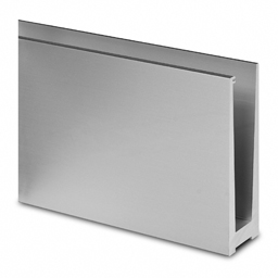 Profilé de montage Easy Glass SLIM ECO pour verre de 12 à 21,52 mm, longueur 5 m, aluminium brut
