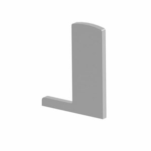 Cache pour profilé pour montage latéral gauche, aluminium, ELOX