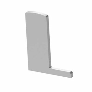 Cache pour profilé pour montage latéral droit, aluminium, ELOX