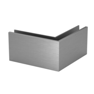 Profilé d'angle extérieur Easy Glass SLIM F, aluminium, effet inox