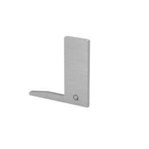 Cache profilé Easy Glass SLIM F gauche, aluminium, effet inox