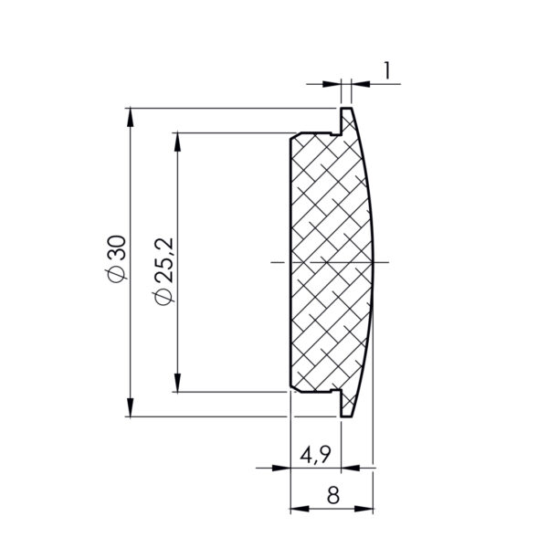 Bouchon pour trous dans le profilé de montage, aluminium, ELOX – Image 2