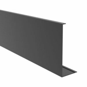 Cache court pour profil latéral, hauteur 122 mm, longueur 5 m, RAL 9005
