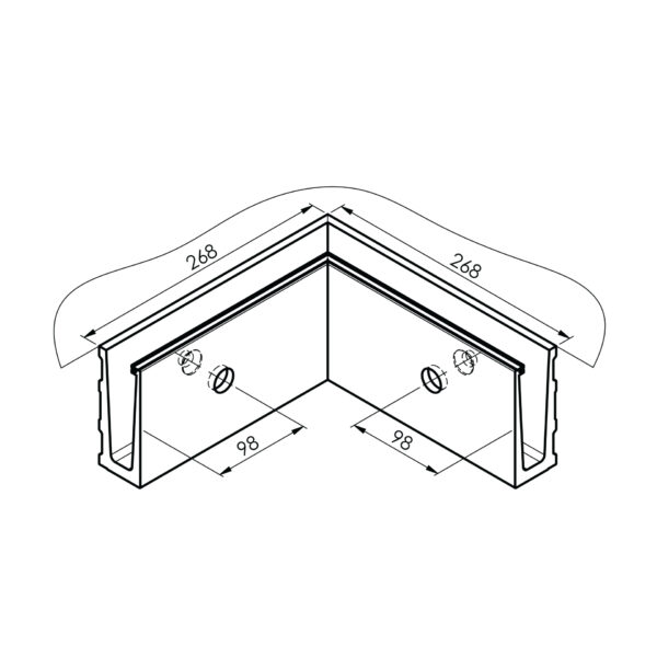 Profilé d'angle intérieur, aluminium, ELOX – Image 2