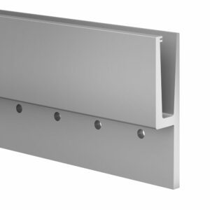 Profilé de montage pour verre de 12 à 21,52 mm, longueur 2,5 m, 1,0 kN, surface brute