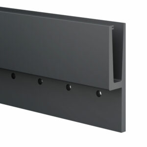 Profilé de montage pour verre de 12 à 21,52 mm, longueur 2,5 m, 1,0 kN, noir