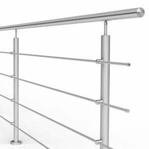 Garde-corps en acier inoxydable à visser | En forme de I | V2A | au sol