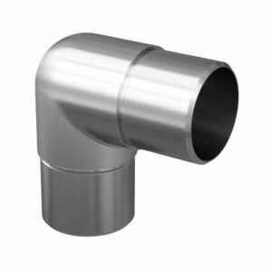 Raccord de tuyau | Coude d'angle à 90° | Pour tube Ø 42,4 x 2,0 mm | V2A | Masse
